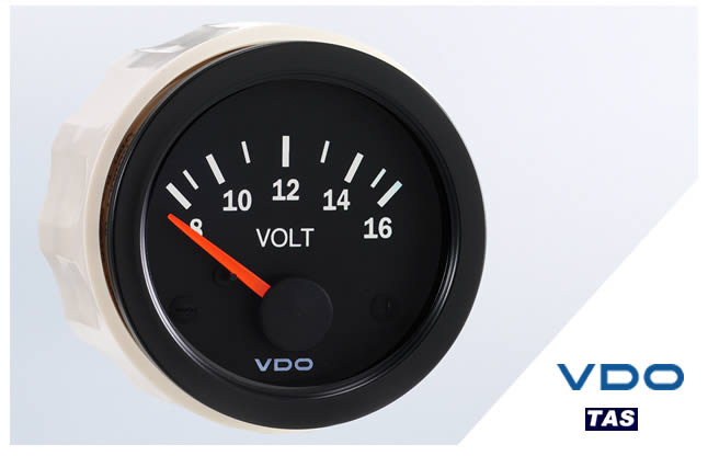 VDO Vision Black Voltmeter Gauge